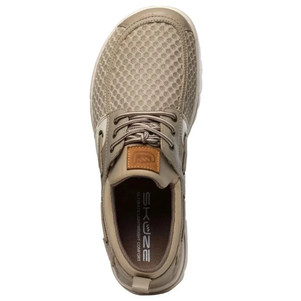 Skuze Del Marina Mens Tan Mesh Boat Shoes Lightweight Comfort Sneakers Size 5